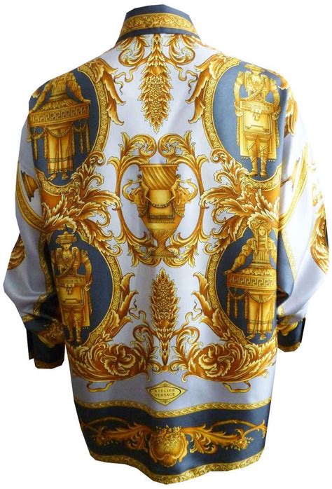 vintage versace shirts silk|silk Versace shirt men's.